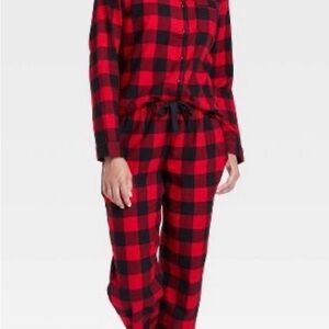 Red and Black Plaid Pajama Set